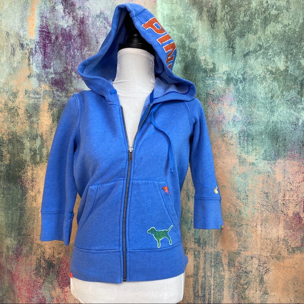 π PINK Victoriaβs Secret hoodie w/ dog & .... - Picture 1 of 7